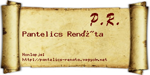 Pantelics Renáta névjegykártya